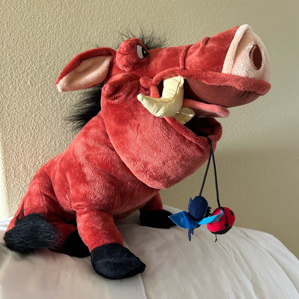 Disney Paris Pumbaa Large Plush with Grubs